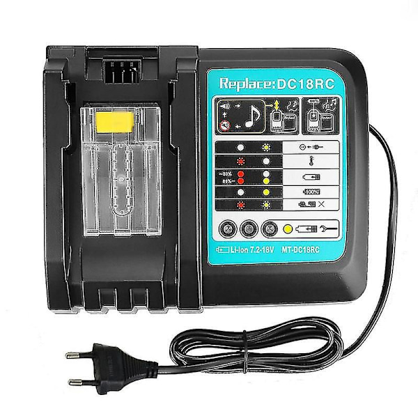 Batterioplader til Makita 14.4v 18v Batteri Bl1830 Bl1430 Dc18rc Dc18ra EU Stik 3a 1a Oplader 3A charger