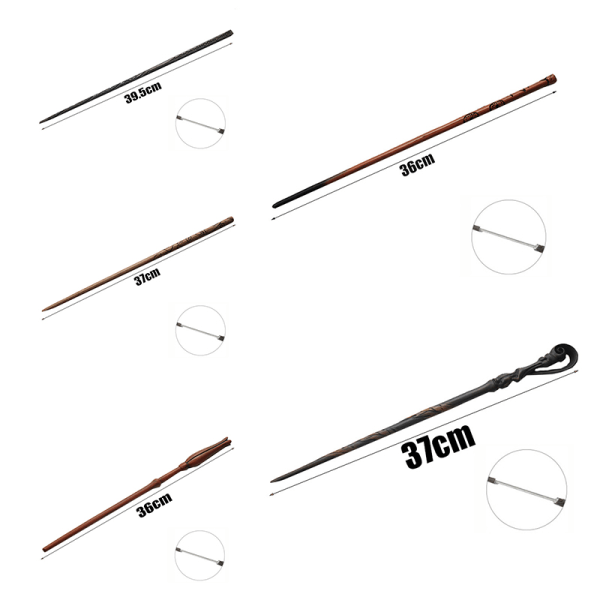 35-40cm Harry Potter Metalltryllestaver med Kjerne Leke A3【GKS】