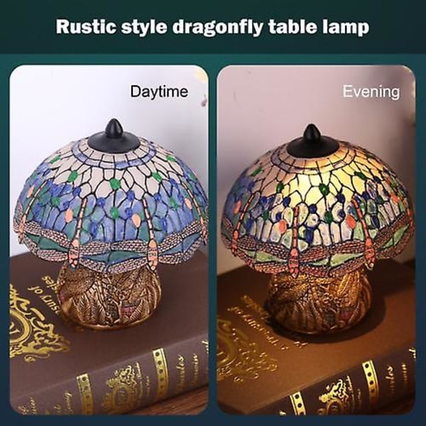 Håndlavede glasbordlamper / skrivebordslamper / sengebordelamper inspireret af Tiffany - Julegave