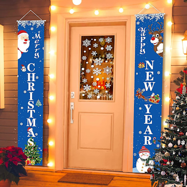 Julhängande Dörrbanner Juldekorationer Bröllop Juldekorationer För Hem Utomhus Xmas Natal Dekor