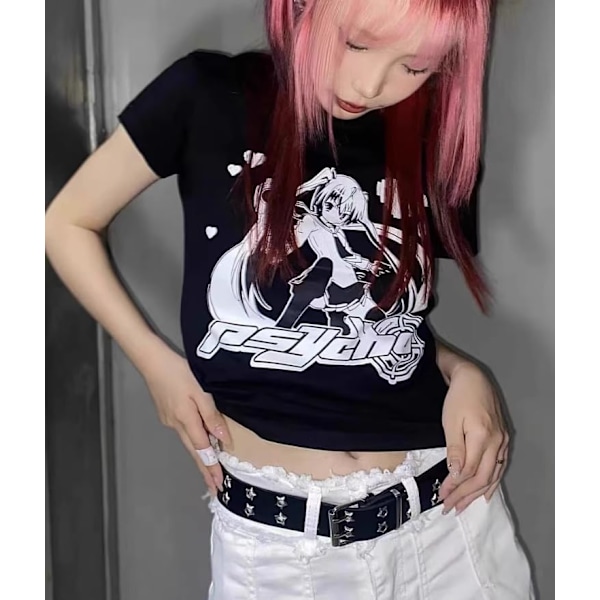 Fairy Grunge Læderbælter Y2K Kvinder Stjerne Punk Goth Spænde Glimmer Talje Æstetisk Bælte Tilbehør Fairycore 43''