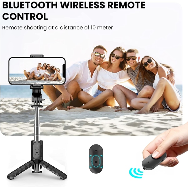 Selfiepinne Bluetooth, Mini Selfiepinne Stativ Expanderbar