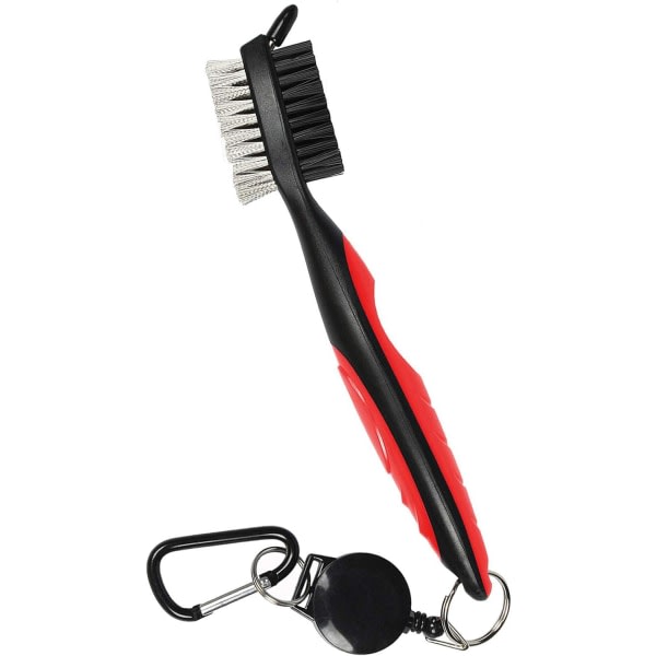 Red Golf Club Brush och Club Groove Cleaner, Nylon & Steel Brush