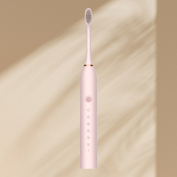 Elektrisk Tandborste Barn Vuxna Universal Helt Automatisk Ultra Sonic Mjuk Borst Oral Vård Produkter Rosa