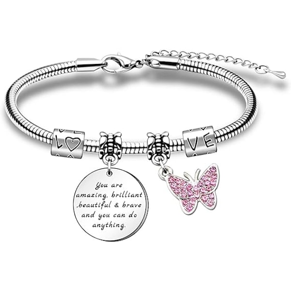 Inspirerende smykkegaver til teenagepiger, charme armbånd til kvinder, piger, døtre, børnebørn, fødselsdag, jul