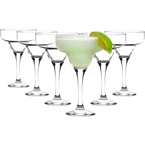 6x 275ml Margarita Cocktail Lasit - Mocktail ja Jäädytetyt Cocktailit Juhla Juomalasisetti Konepesun Kestävä S