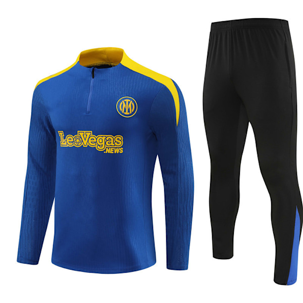 2425 nya Nederländerna, Tyskland och andra fotbollsträningskläder för vuxna och barn, långärmad set Inter/Zerland Inter/Zerland 2XL