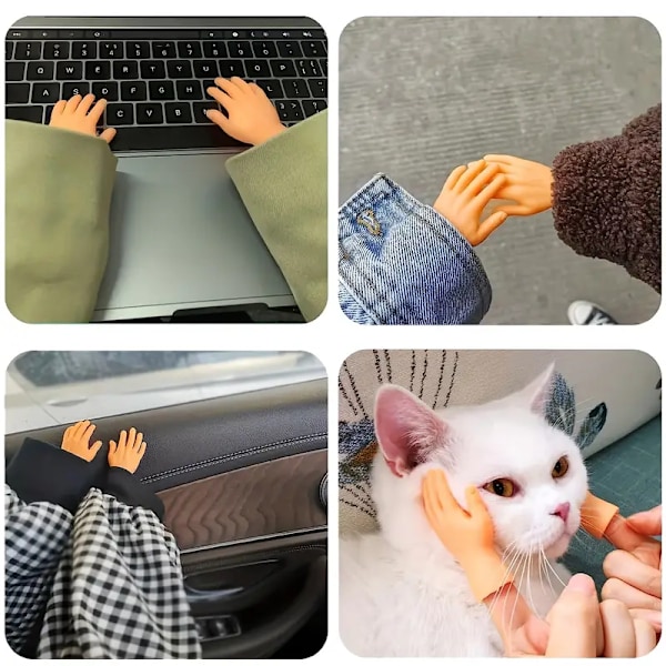 10-pakning Mini Fingerhender Gummi Fingre - Morsomme Små Figurer