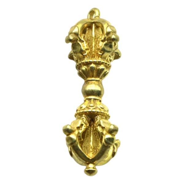 Mässing Vajra mortelstöt hantverk för religiös samling prydnad mini nyckelringar