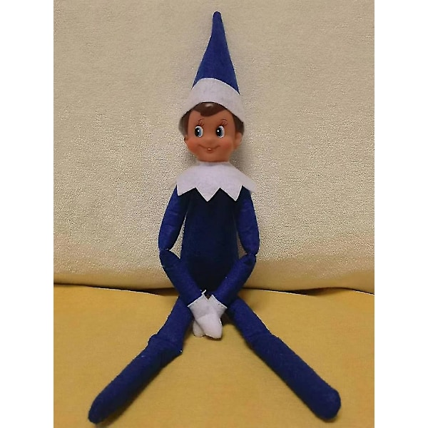 Elf Docka Juldekoration Barn Present Överraskning Plyschleksak Högtid Renar Tomtar Rosa Röda Färger_ai Dark blue boy