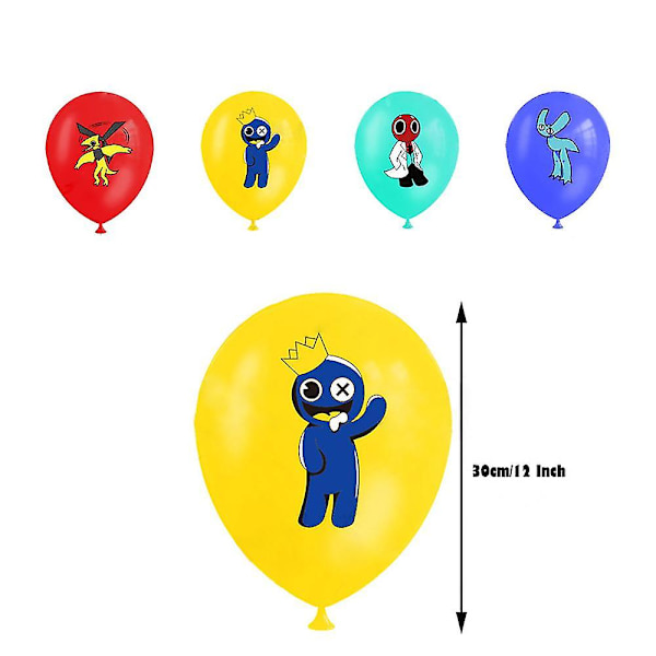 Roblox Rainbow Friends 2 -teema Lasten syntymäpäiväjuhlatarvikesarja Banneri Ilmapallot Kakkukoriste Muffinikoristeet