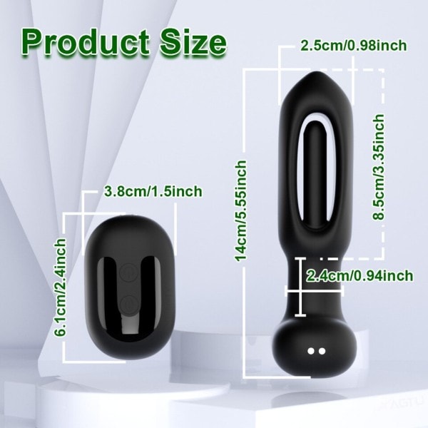 Anal Butt Plug Prostata Massager för Män Kvinnor Anal Vibrator Prostata Stimulator