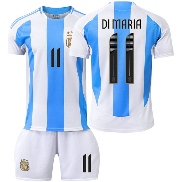 Fodboldtrøje 2024 Copa America Argentina Fodboldtrøje 10 Messi 11 Di Maria Voksne Børn Trøje Hjem 11- Perfet Hjem 11 Hjem 11 Home 11 18