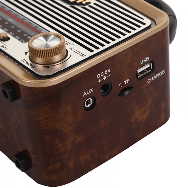 FM-radio Vintage-radio Retro-radio Kannettava radio Lyhytaalto-radio Vintage-radio Bluetooth-kaiuttimen, USB-TF-AUX-MP3-soittimen kanssa