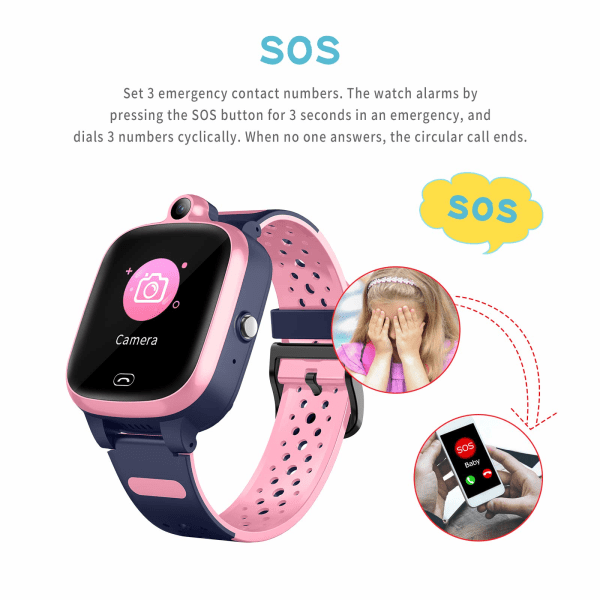 Smartwatch för barn med GPS 4 G Wifi Lbs Tracker Real-Tim