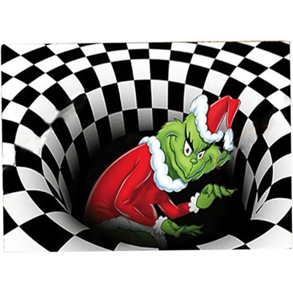 Illusion Dörrmatta, Jul Halkfri Visuell Dörrmatta, för Jul