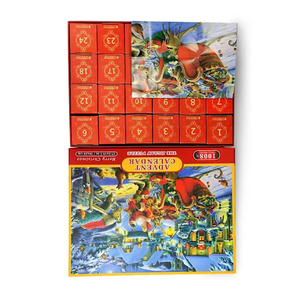 24 Numeroitua Laatikkoa Joulu Adventskalenteri Puzzle 1000 Palaa Joulu Countdown Puzzle Laatikko Joulu Puzzle Leikki