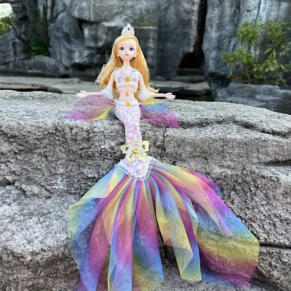 45 cm Prinsessa Sjöjungfru Docka för Flickor - Födelsedagspresent, Leksak för Lekhus [GKS]