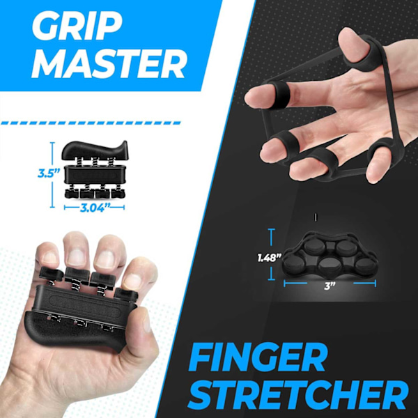 5-pack Handtränare för Greppstyrka Starkare Händer svart black