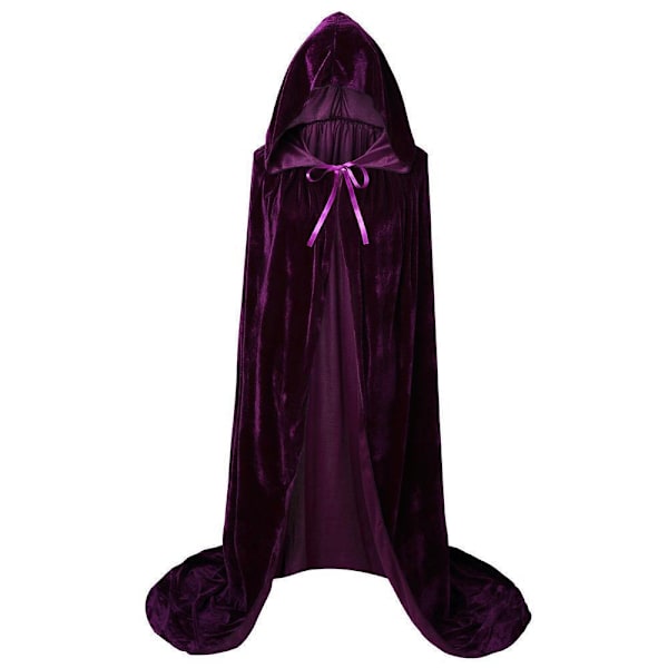 Elokuva Hocus Pocus 2 Sandersonin sisarten viitta Noita Mary Sarah Winifred Cosplay-asu Halloween aikuiselle Dark Purple