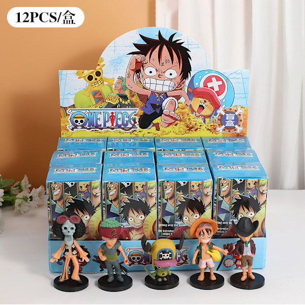 Anime Mystery Blind Box King of Thieves Luffy minihahmo koriste blindlaatikko sisätilojen koriste nukke malli kokoelma lahja lelut 1pcs