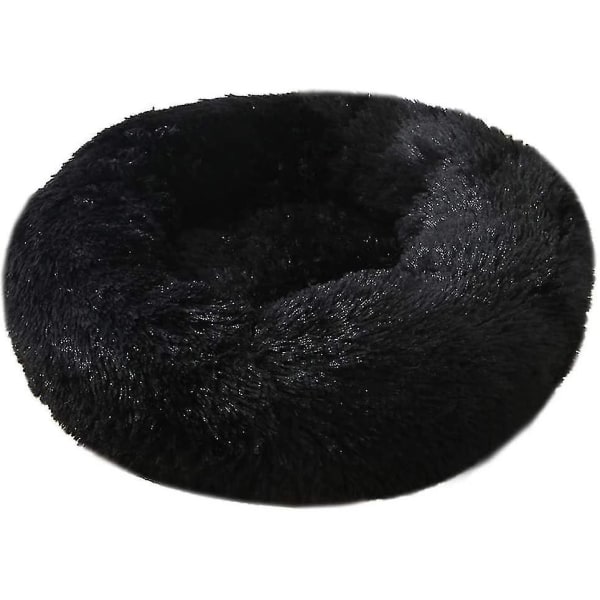 Munkformad Pet Plush Cat Bed Black 60*60 cm