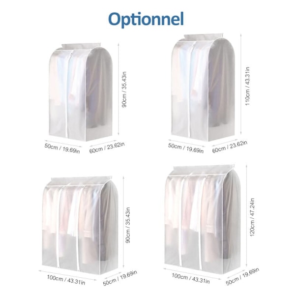 /#/1 stor kapacitet halvtransparent klädpåse, 50 x 100 x/#/