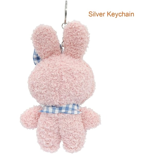 Plush Kanin Nyckelring Leksaker för Barn 6.3\" Tum Fylld Kanin Plushie Ryggsäck