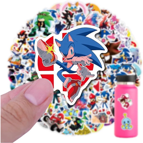 100 stk Sonic-klistremerker, søte pinnsvin-klistremerker OSonic