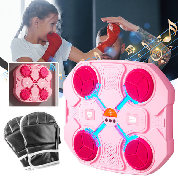 Elektrisk boxningssäck för barn, mjuk boxningssäck för pojkar och flickor Rosa Pink Ordinary Style