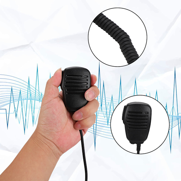 Vandtæt PTT håndholdt mikrofonhøjttalermikrofon passer til Yaesu Vertex VX‑6R VX‑7R