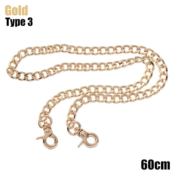 Veskekjede skulderreim GULL 60 CMTYPE 3 TYPE 3 - spottsalg Gull Gold 60 cmType 3-Type 3