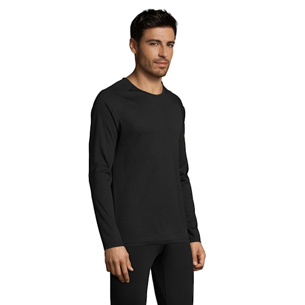 SOLS Sporty Langærmet Performance T-shirt M Sort Black M