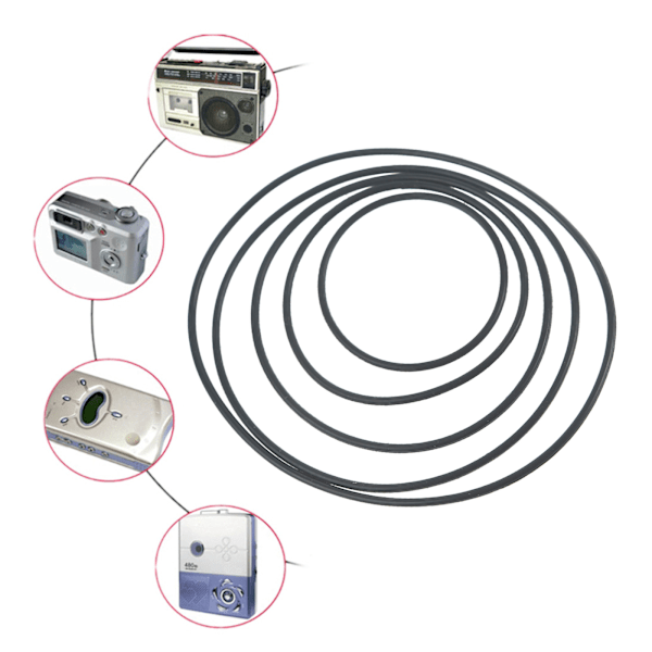 15 stk Universelle 1,2 mm Kassettband Erstatningsgummi CD DVD Kassettbandspiller Turntable Rem