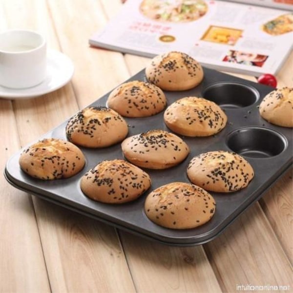 Muffinsform 12 Muffins Bakform Standard Silver