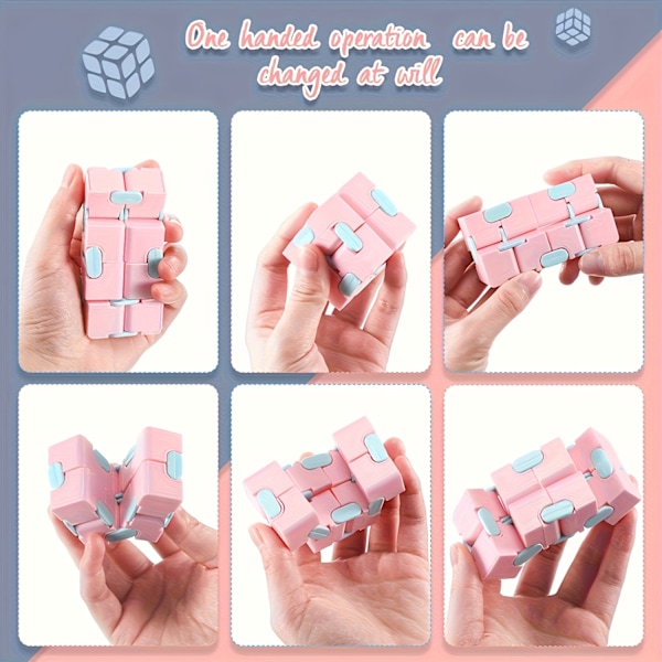 22 st Mini Flip Cube Pusselleksak - Infinite Loop Fidget 22pcs