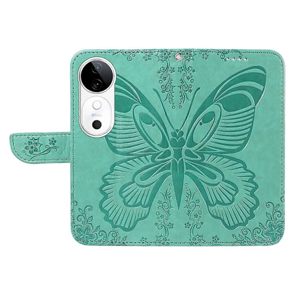 Lommeboketui for vivo S19 5G/V40 5G Støtsikkert Flip Blomster Sommerfugl Lær Telefonetui Flerfarget Multicolor Style E