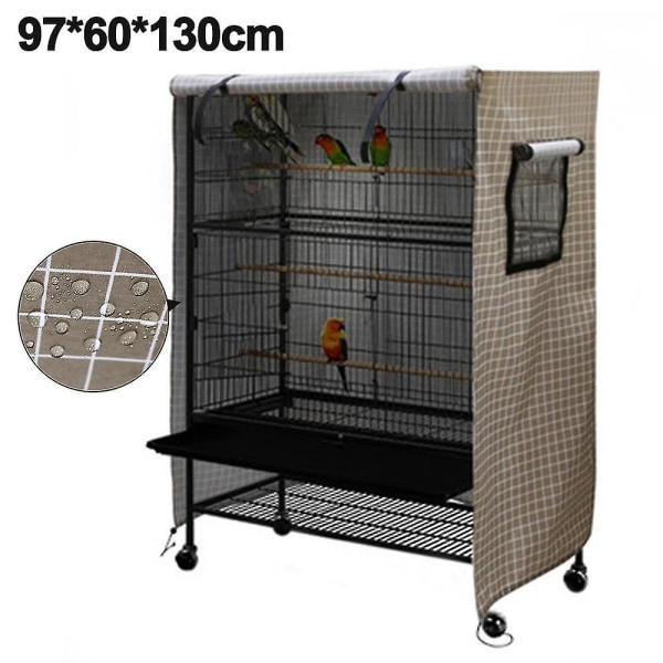 Piao Bird Cage Cover, Waterproof, Large Bird Cage Cover, Washable Parrot Cage Cover, Windproof Dustproof Night Cover For Parrot Cag