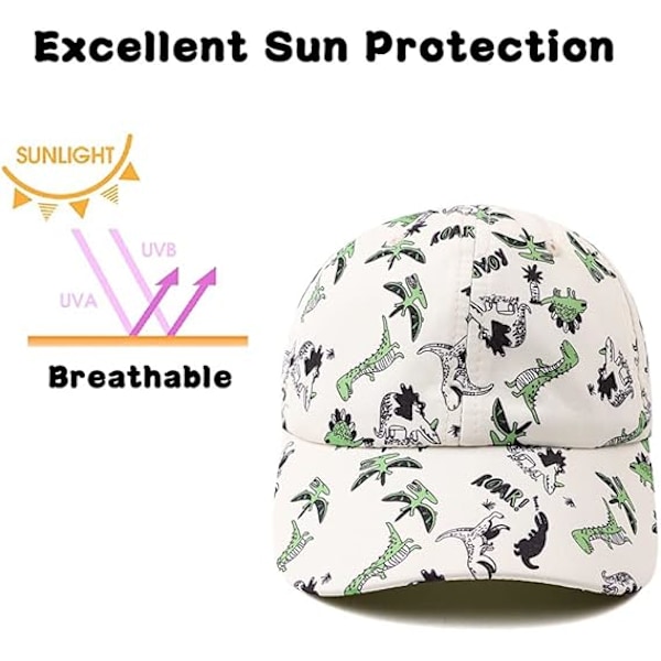 Klassisk Baby Baseball Cap Dinosaur Drenge Piger Solhat Bomuld Forår Sommer Børn Visir Hatte