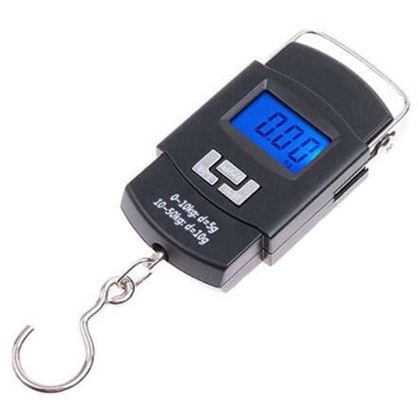 Matkalaukkuvaaka | Digitaalinen riippuva vaaka koukulla 50kg musta black