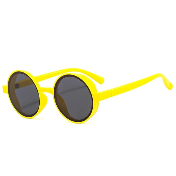 SO&EI Ins Populära Mode Runda Solglasögon Kvinnor Retro Punk Trendiga Gula Orange Solglasögon Män Solglasögon UV400 Gulgrå Yellow-gray As the picture