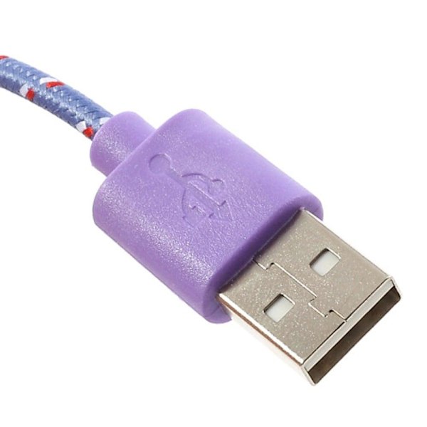 Universell 2m Micro USB-kabel för Android-smartphones - Lila Lila【GKS】