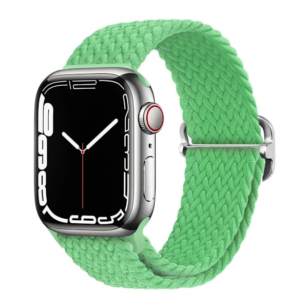 Punottu silmukka Apple Watch -rannekkeelle 44mm 40mm 45mm 41mm 42mm 38mm 49mm Joustava Solo-ranneke iWatch series 9 se 7 5 6 Ultra2 Band 41.kirkas vihreä 41. bright green 38mm 40mm 41mm