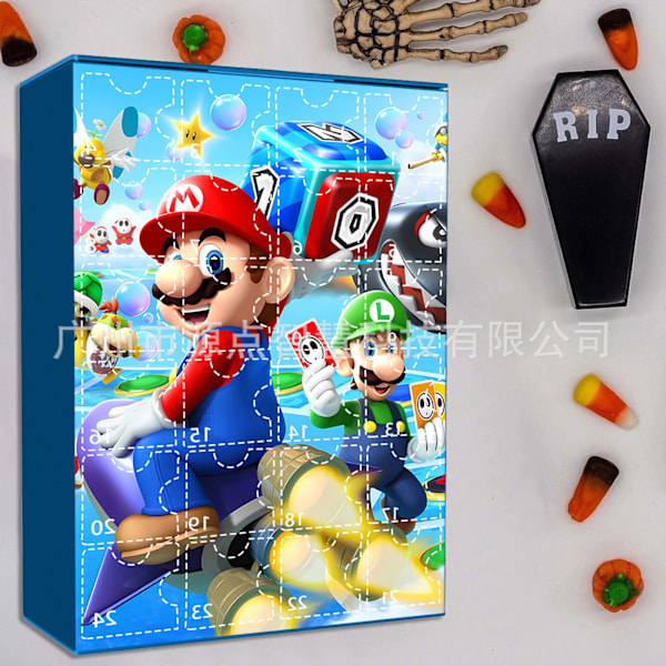 Super Mario Julekalender Tegneserie Anime Figur Juguetes Advent Overraskelse Legetøj til Børn 2024 Julegaver 1 pc