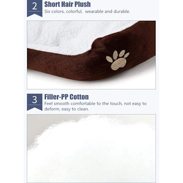 Rund eller oval formet Dimple Fleece Hundehule Seng Kæledyr Katte Seng