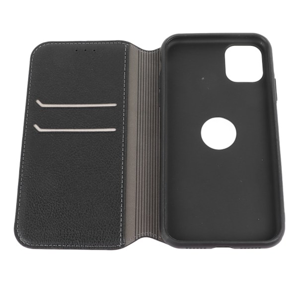 Retro Mobiltelefon Flip Case Mobiltelefonholder Wallet Beskyttende TPU Case til Iphone Sort til IPhone 11[GKS] 0.1