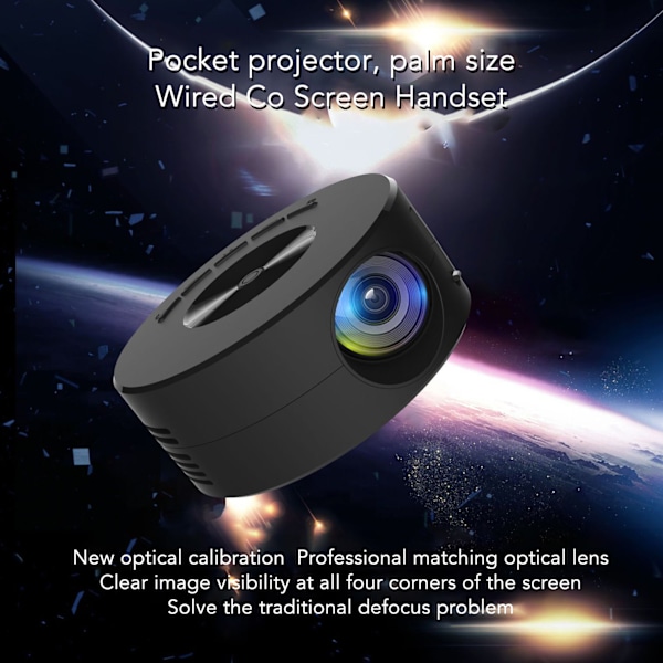 Mini LED Projektor Multifunktionel TFT LCD Telefon Samme Skærm Funktion Hjemmebiograf Filmprojektor