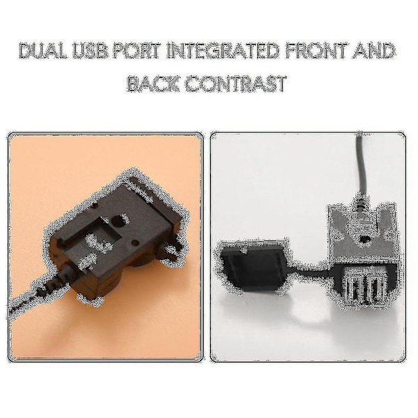 12V Vanntett Motorsykkel Dobbel USB Lader Socket Adapter Uttak