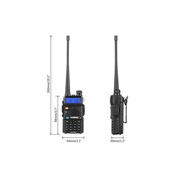 1.5" LCD 5W 144~146MHz / 430~440MHz Dual Band Walkie Talkie with