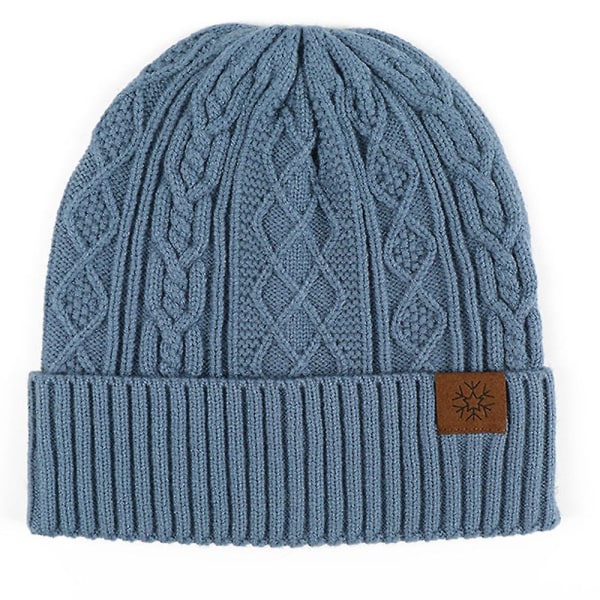 Mäns varma vintermössor Akrylstickad manschett Cap Daily Beanie Hat Claret blue
